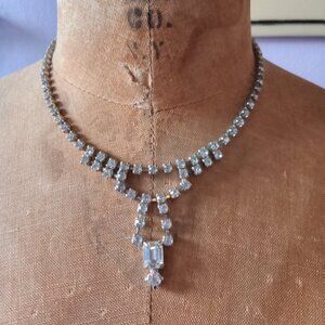 Vintage mid century La Rel rhinestone choker necklace